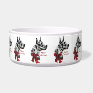 Tigela Harlequin Great Dane Christmas