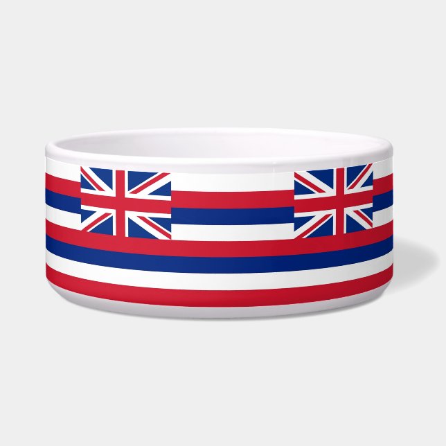 Tigela Hawaii State Flag Pet Bowl (Frente)