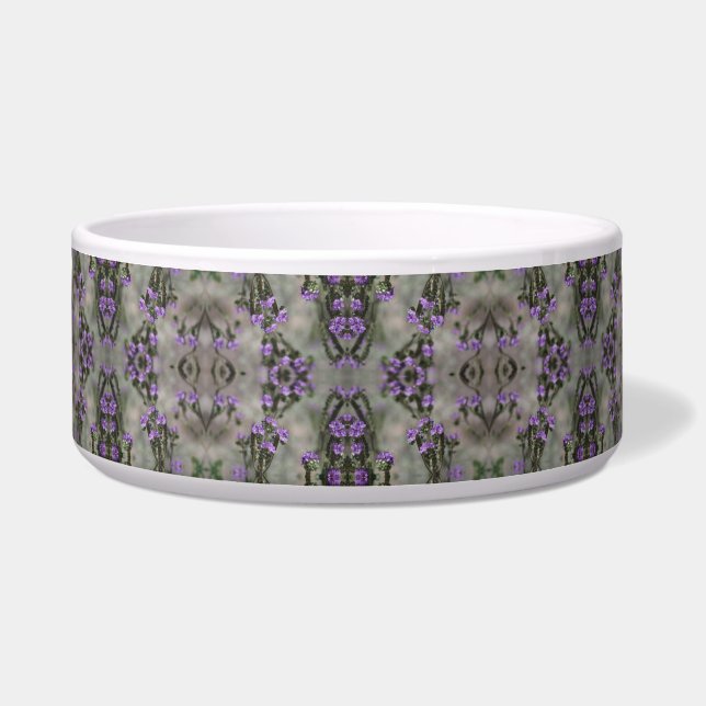 Tigela Heliotrope de Sal Roxo Padrão de Flor Selvagem (Frente)