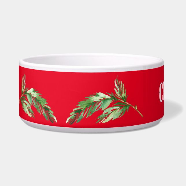Tigela Holly Red e Green Name Dog Bowl (Esquerda)