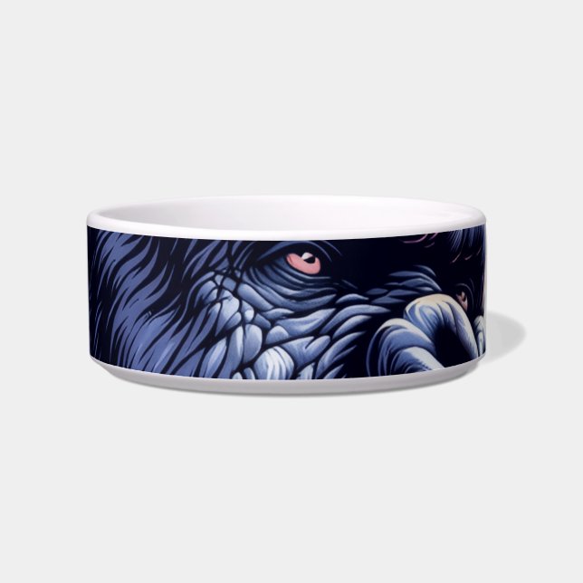 Tigela Home/Kitchen Angry Gorilla Lessons Learn Pet Bowl (Frente)