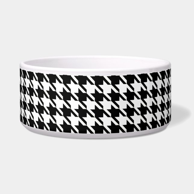 Tigela Houndstooth Preto e Branco (Frente)
