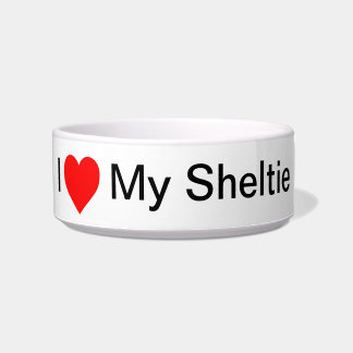 Tigela I <3 My Sheltie Dog Bowl