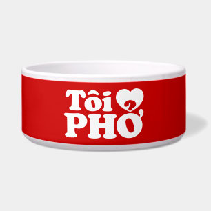 Tigela I Heart (Love) Pho (Tôi→ PHỞ) Língua vietnam