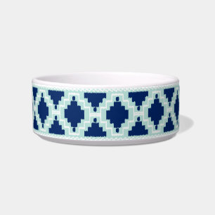 Tigela Ikat Aztec Pattern - Indigo e azul claro