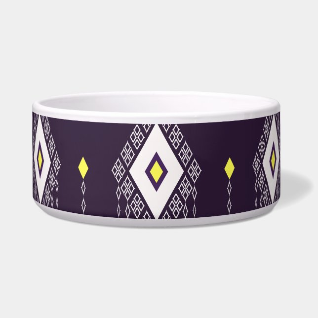 Tigela Ikat Chandelier Pattern: Vintage Textile Design (Frente)