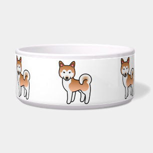 Tigela Ilustração De Cachorro Malamuto Do Alasca Vermelho