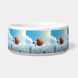 Tigela Ilustração de história em quadrinhos da Cidade Flu