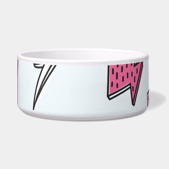 Tigela Ilustração Vintage Thunder Seamless (Frente)
