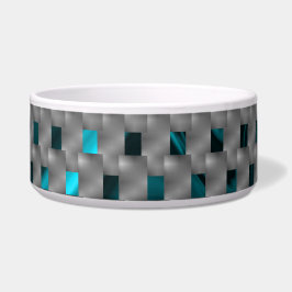 Tigela Imagem ciana sob placas de cinza, formas retangula