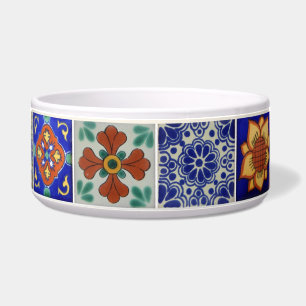 Tigela Imagem do Azulejo Talavera de Cães sobre Alimenta