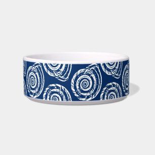 Tigela Impressão, Azul Cobalto e Branco
