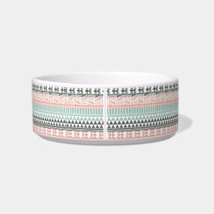 Tigela Impressão Azul Cor-de-rosa Abstrato Aztec Tribal