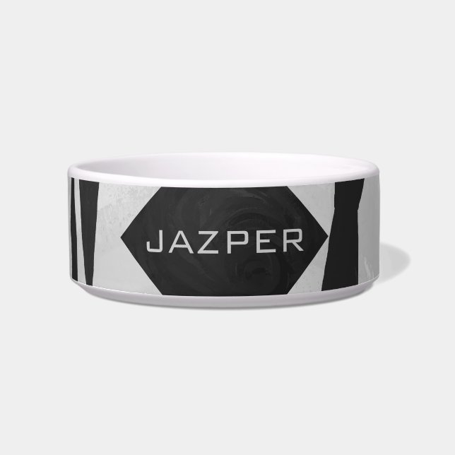 Tigela Impressão branco e preto monograma (Frente)