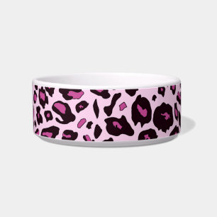Tigela Impressão cor-de-rosa do leopardo