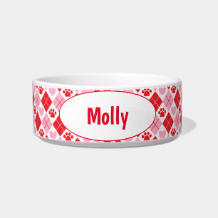 Tigela Impressão de Estilo Vermelho e Rosa e Pintura do C