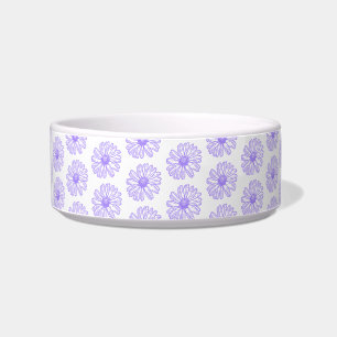 Tigela Impressão de Flor de Daisy Purple Pastel, Hippie F