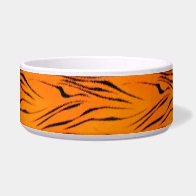 Tigela Impressão de Leopardo Laranja (Frente)