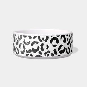 Tigela Impressão de Leopardo Preto e Branco