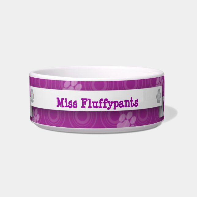 Tigela Impressão de Pata Roxa (Frente)