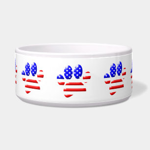 Tigela Impressão de Pista de Cão de Sinalizador dos EUA