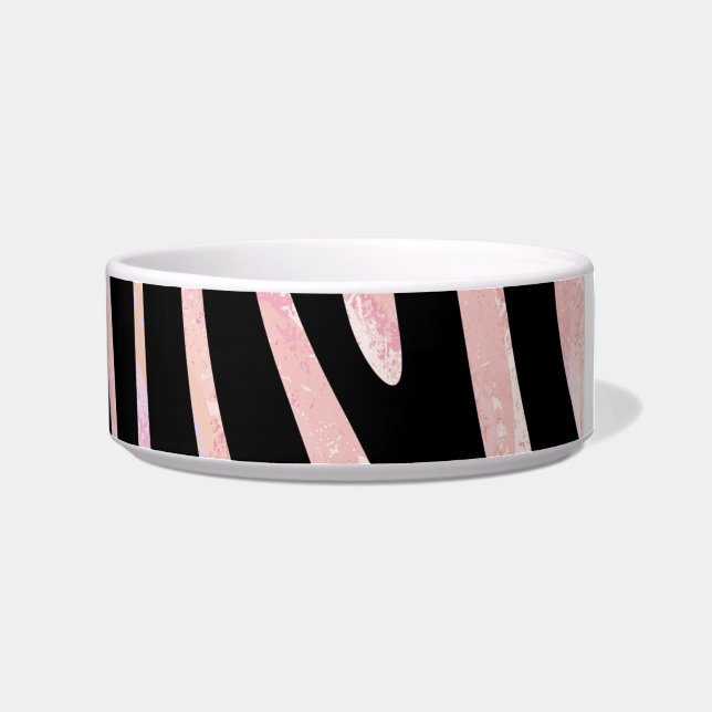 Tigela Impressão de Zebra Preta e Rosa (Direita)