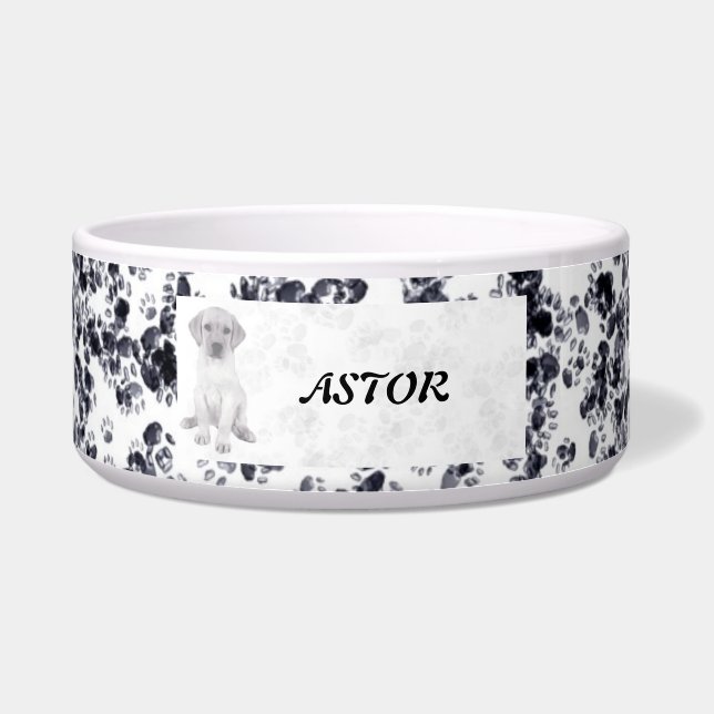 Tigela Impressões de cães (Frente)