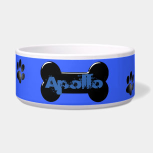 Tigela Impressões personalizados do osso & da pata de c