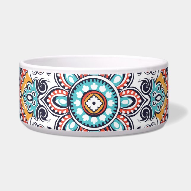 Tigela Indian Paisley: Padrão Étnico de Mandala (Frente)