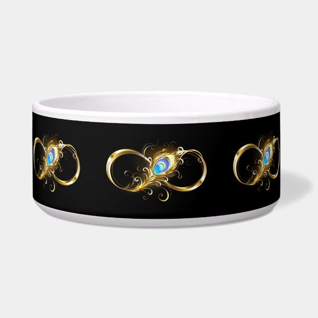 Tigela Infinidade com a pena Pavão de Ouro (Frente)