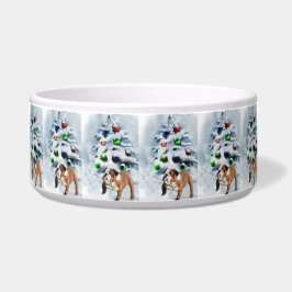 Tigela Inglês Buldogue Christmas