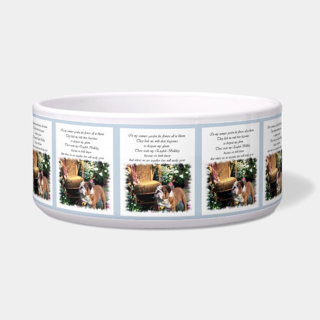 Tigela Inglês Bulldog Dog Bowl (Frente)