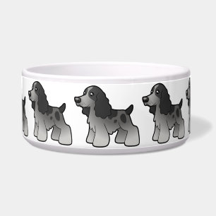 Tigela Inglês cocker spaniel dos desenhos animados