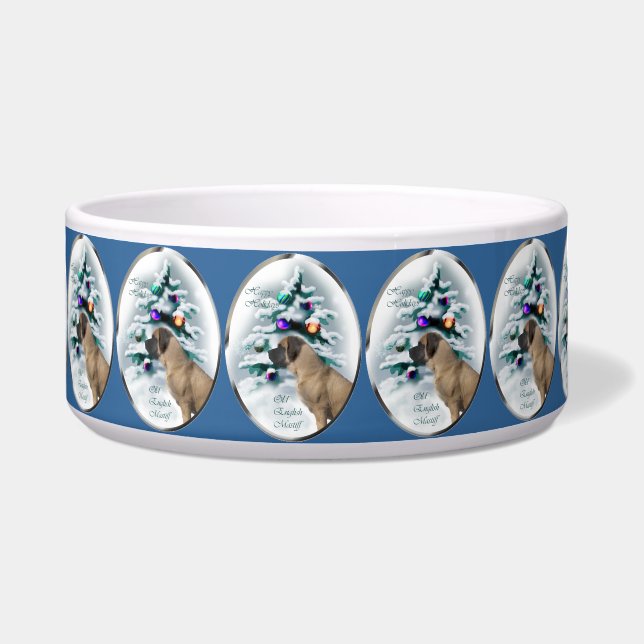 Tigela Inglês Mastiff Natal (Frente)