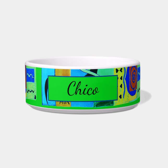 Tigela Inspiração Abstrato Verde Moderna de Matisse (Frente)