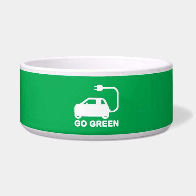 Tigela Ir Verde ~ Dirigir Carros Elétricos (Frente)