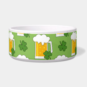 Tigela Irish Beer Mug com padrão de trevo Shamrock