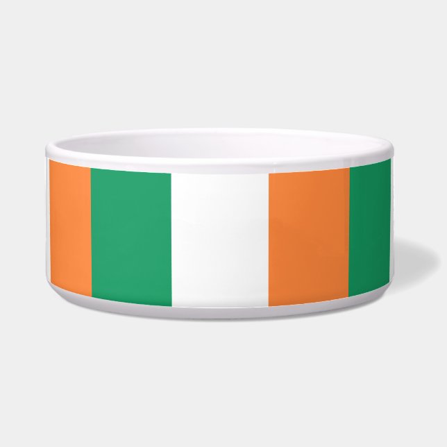 Tigela Irish Flag Cerâmica Pet Bowl (Cães/Gatos) (Frente)