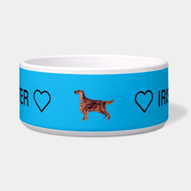Tigela Irish Setter Comida ou Water Bowl (Frente)