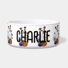 Tigela Jack Russel Halloween - Cão Fantasma