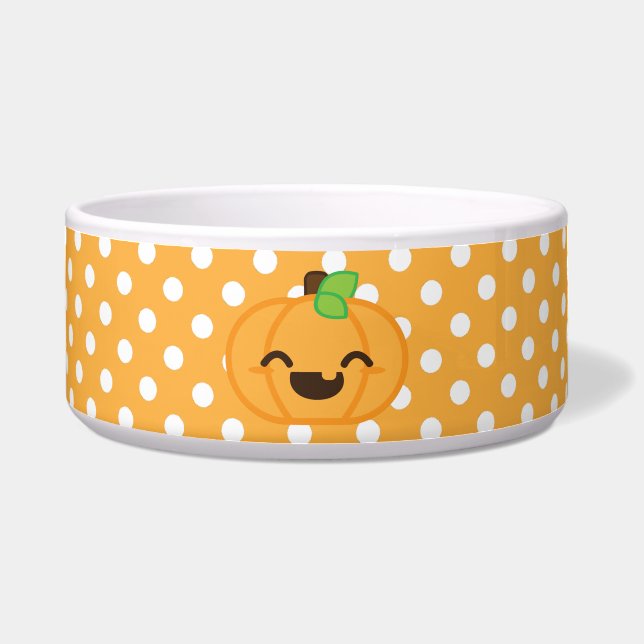 Tigela Kawaii Jack O Lanern Pumpkin Dog Bowl (Frente)