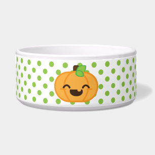 Tigela Kawaii Jack O Lanern Pumpkin Dog Bowl