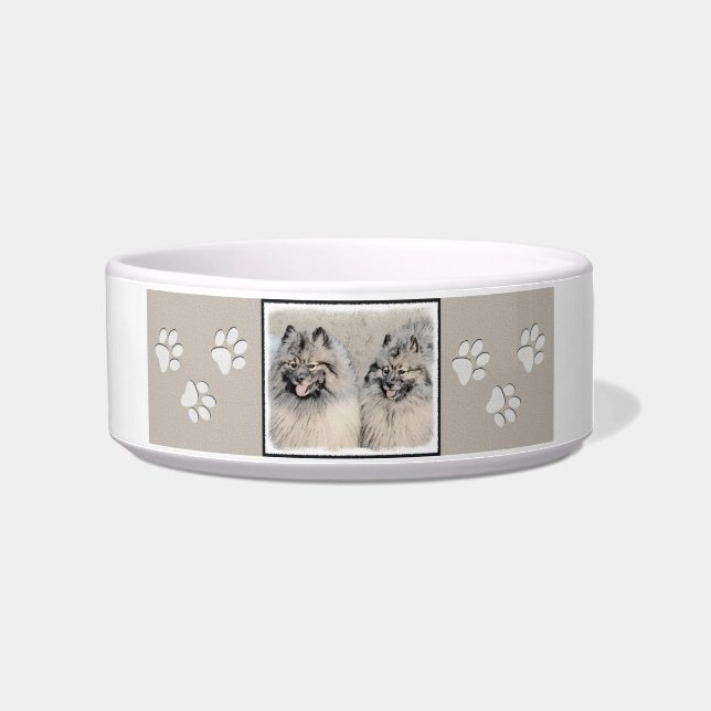 Tigela Keeshond Brothers Painting - Arte Original de Cach (Direita)