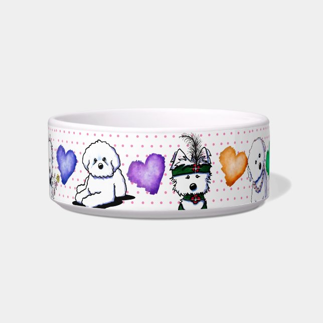 Tigela KiniArt Westie e Bichon Bowl (Frente)