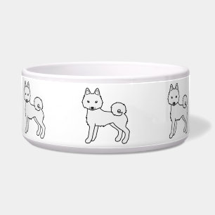 Tigela Klee Kai Cute Cartoon Cog Branco