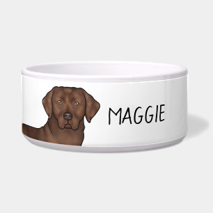 Tigela Labrador Retriever Lab Chocolate Personalizado
