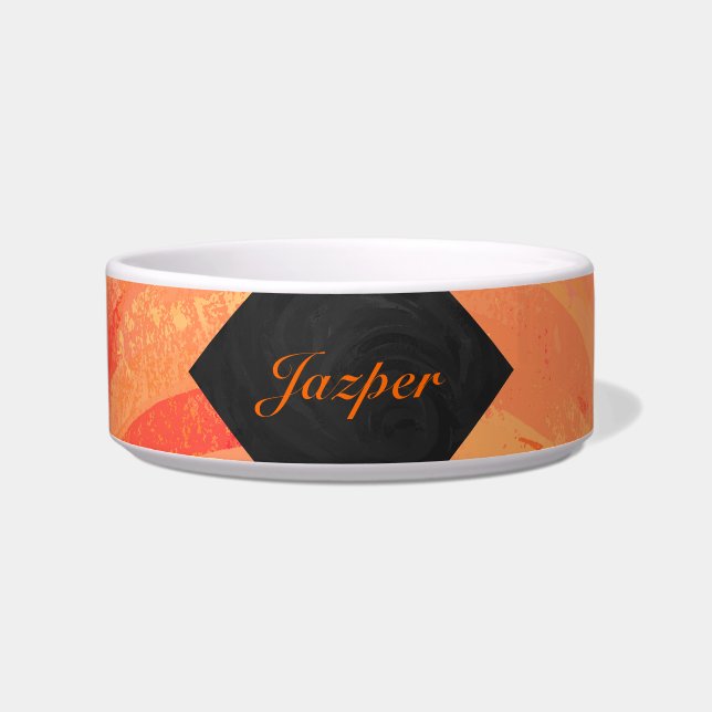 Tigela Lago de Fogo Laranja e Monograma Negro (Frente)