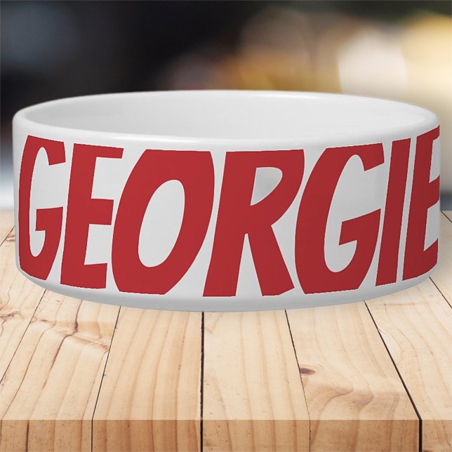 Tigela Latido Chefe Pet Dog Moderno Legal Simples Engraça (Criador carregado)