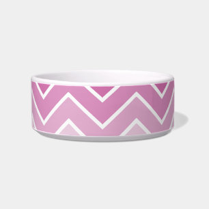 Tigela Lavanda Ombre Zig Zag Chevron Pet Bowls