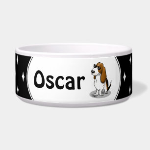 Tigela Legal cão de caça e óculos de sol (tricolor 1)